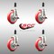 Service Caster 5 Inch 316SS Red Poly Swivel 1-1/8 Inch Expanding Stem Caster Set Brake SCC SCC-SS316EX20S514-PPUB-RED-TLB-118-4 - alternate 3